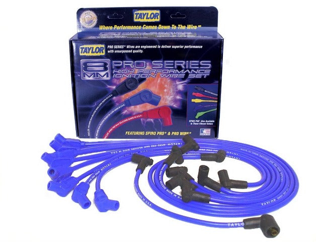 Taylor Cable Products 74604 8mm Spiro-Pro custom 8 cyl blue