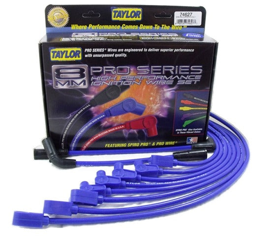 Taylor Cable Products 74627 8mm Spiro-Pro custom 8 cyl blue