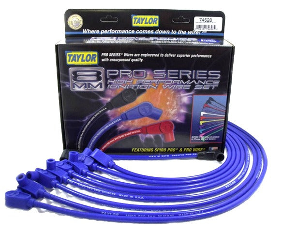 Taylor Cable Products 74628 8mm Spiro-Pro custom 8 cyl blue
