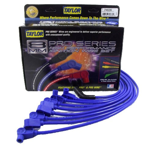 Taylor Cable Products 74636 8mm Spiro-Pro custom 8 cyl blue