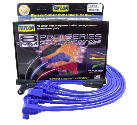 Taylor Cable Products 74639 8mm Spiro-Pro custom 8 cyl blue