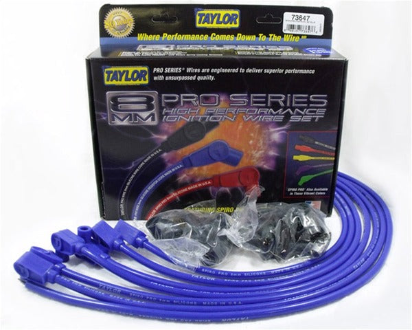 Taylor Cable Products 74647 8mm Spiro-Pro custom 6 cyl blue