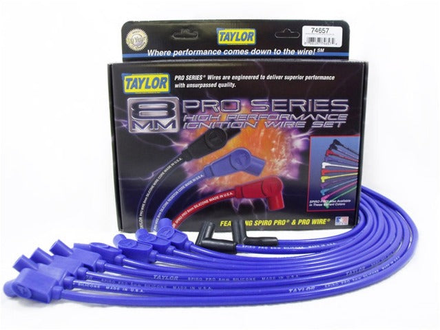 Taylor Cable Products 74657 8mm Spiro-Pro custom 8 cyl blue