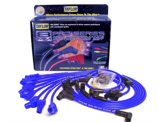 Taylor Cable Products 74658 8mm Spiro-Pro custom 8 cyl blue