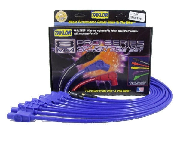 Taylor Cable Products 74671 8mm Spiro-Pro custom 8 cyl blue