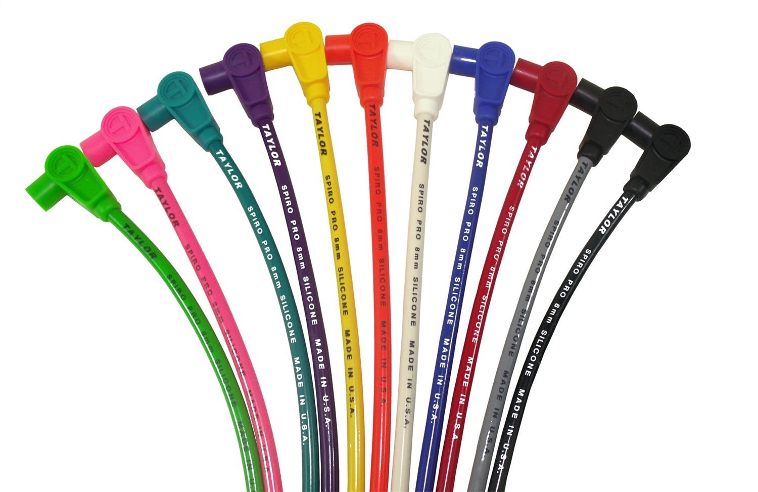 Taylor Cable Products 76201 8mm race fit Spiro-Pro red
