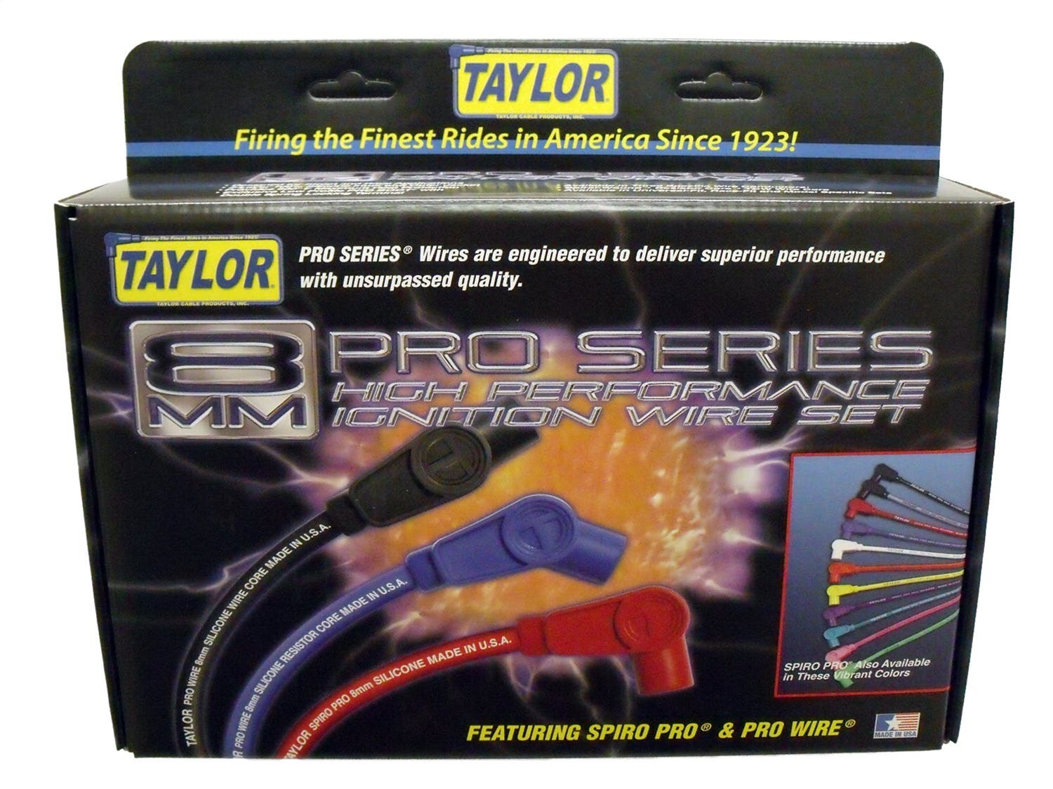 Taylor Cable Products 76201 8mm race fit Spiro-Pro red