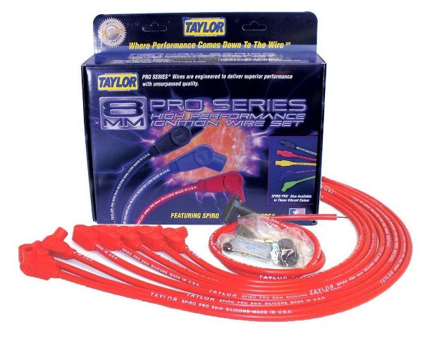 Taylor Cable Products 76228 8mm race fit Spiro-Pro red