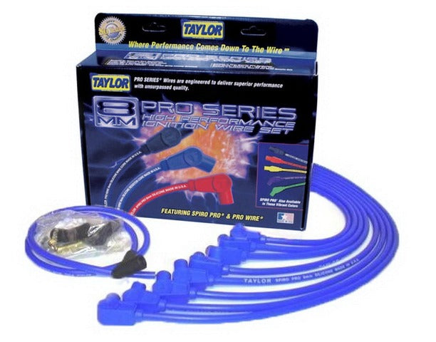 Taylor Cable Products 76627 8mm race fit Spiro-Pro blue