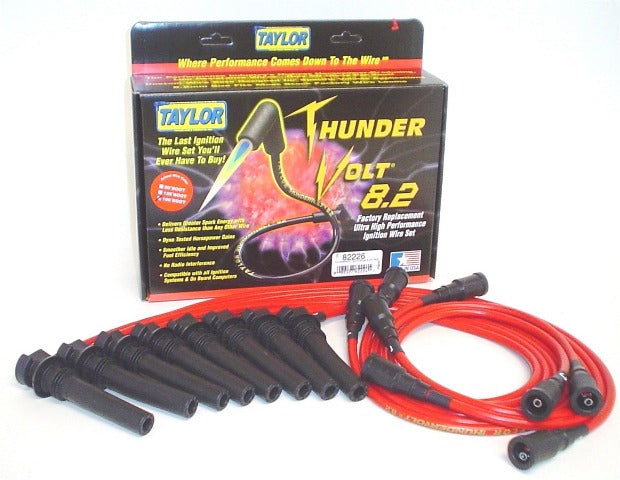 Taylor Cable Products 82226 Thundervolt 8.2 custom 8 cyl red