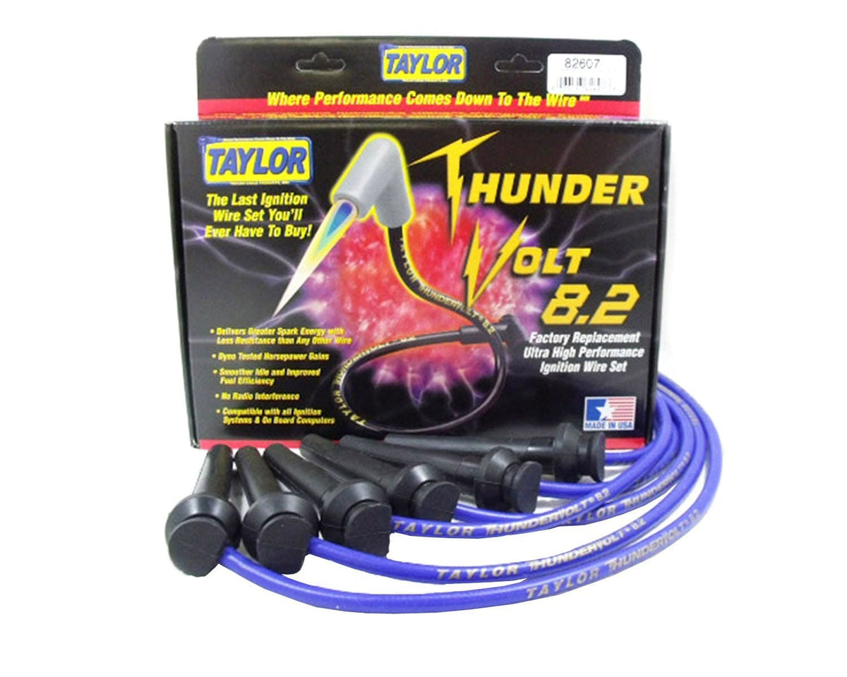 Taylor Cable Products 82607 Thundervolt 8.2 custom 6 cyl blue