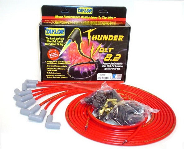 Taylor Cable Products 83251 Thundervolt 8.2 univ 8 cyl 90 red