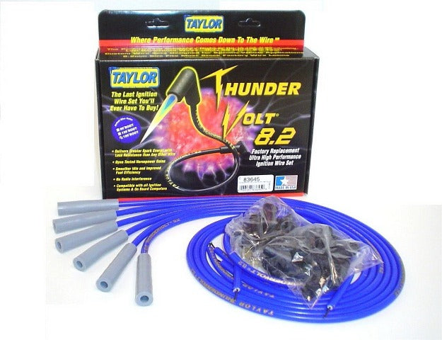 Taylor Cable Products 83645 Thundervolt 8.2 univ 6 cyl 180 blue