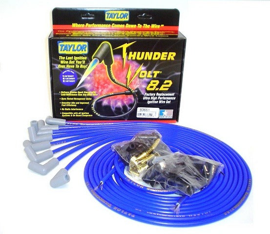 Taylor Cable Products 83651 Thundervolt 8.2 univ 8 cyl 90 blue