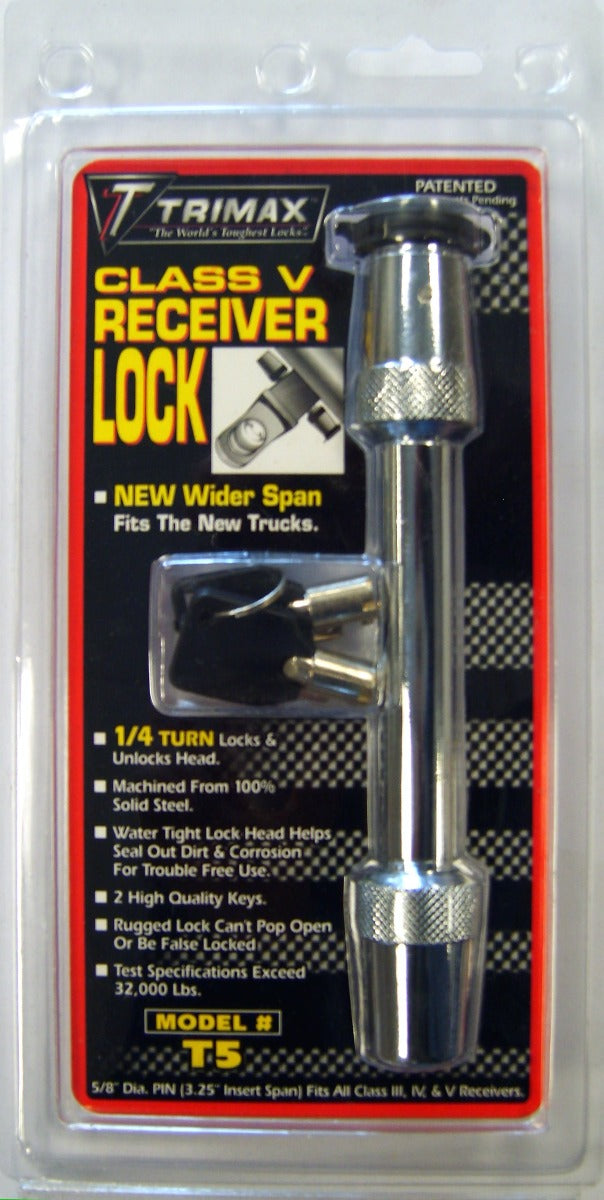 TRIMAX T5 Premium 5/8 inchDia. Receiver Lock Wider Span 3.5 inch