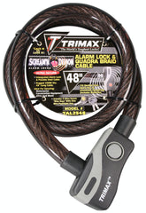 TRIMAX TAL2548 Alarm Lock and Quadra-Braid Cable 25mm Cable X 48 inch Length