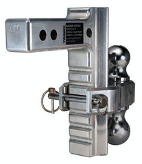 TRIMAX TRZ6ALRP 6 inch Pin and Clip Aluminum Drop Hitch-Dual Ball Included