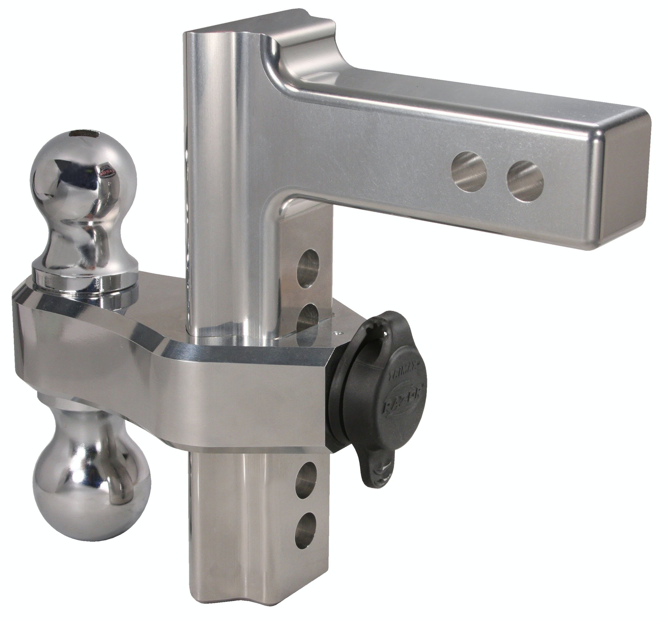 TRIMAX TRZ8AL 8 inch Aluminum Drop Hitch - Dual Hitch Ball Included