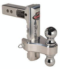 TRIMAX TRZ8ALRP 8 inch Pin and Clip Aluminum Drop Hitch-Dual Ball Included
