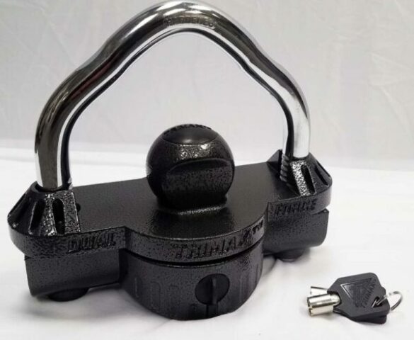 TRIMAX UMAX50D Premium Universal Die Cast Unattended Trailer Lock, and U-Lock 9/16 inch Dia. Shackle
