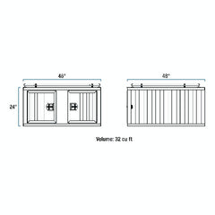 UWS DB-4848 48 inch X 48 inch Aluminum Dog Box Double Door with Divider