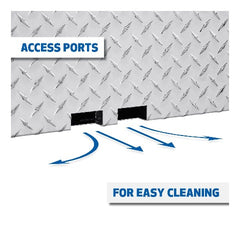 UWS DB-4848N 48 inch X 48 inch Aluminum Dog Box Double Door with Full Enclosure and Storage