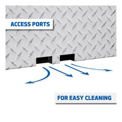 UWS DB-4848N 48 inch X 48 inch Aluminum Dog Box Double Door with Full Enclosure and Storage