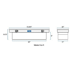 UWS EC10572 72 in. Crossover Single Lid Truck Tool Box