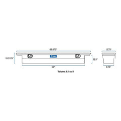 UWS EC10831 69 in. Slim-Line Crossover Truck Tool Box