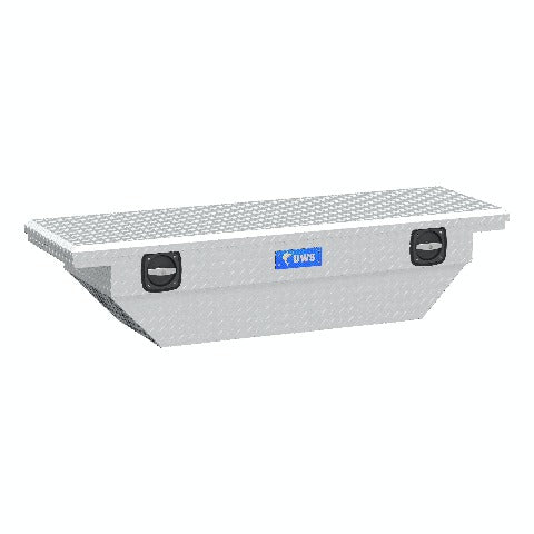 UWS EC11021 Bright Aluminum 63 inch Secure Lock Angled Tool Box, Low Profile (Heavy Packaging)