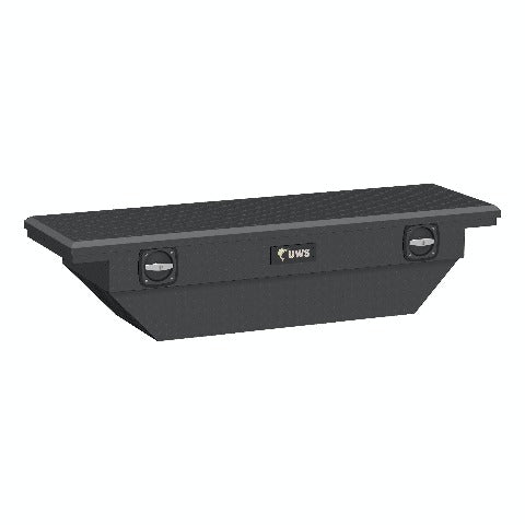 UWS EC11023 Matte Black 63 inch Secure Lock Angled Tool Box, Low Profile (Heavy Packaging)