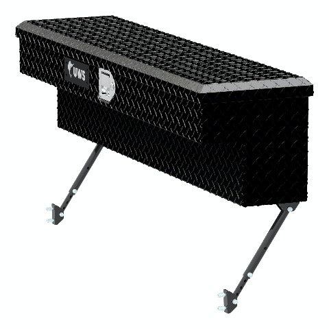 UWS EC30102-MK2 Gloss Black Aluminum 48 inch Truck Side Tool Box with Space-Saving Legs