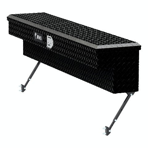 UWS EC30122-MK2 Gloss Black Aluminum 60 inch Truck Side Tool Box with Space-Saving Legs