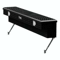 UWS EC30142-MK2 Gloss Black Aluminum 72 inch Truck Side Tool Box with Space-Saving Legs
