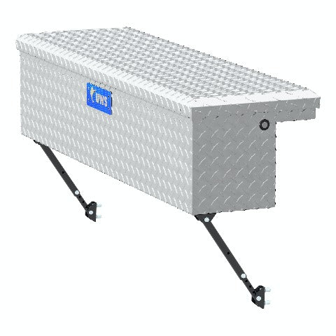 UWS EC30201-MK2 Bright Aluminum 48 inch Truck Side Tool Box with Low Profile, Space-Saving Legs