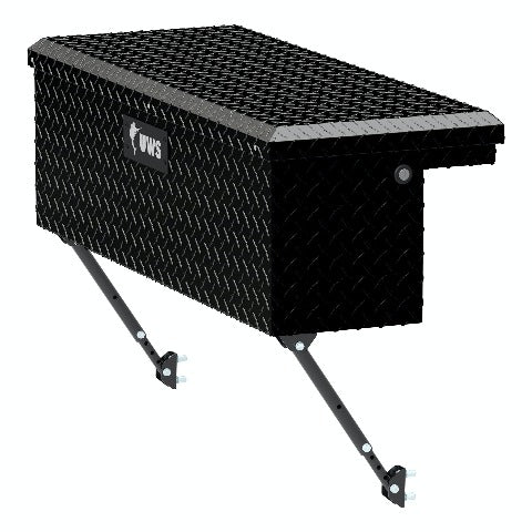 UWS EC30362-MK2 Gloss Black Aluminum 36 inch Truck Side Tool Box with Low Profile, Space-Saving Legs