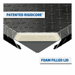 UWS GLOSS BLACK ALUMINUM 69" SECURE LOCK CROSSOVER TRUCK TOOL BOX, LOW PROFILE, RAIL SL-69-LP-BLK-R