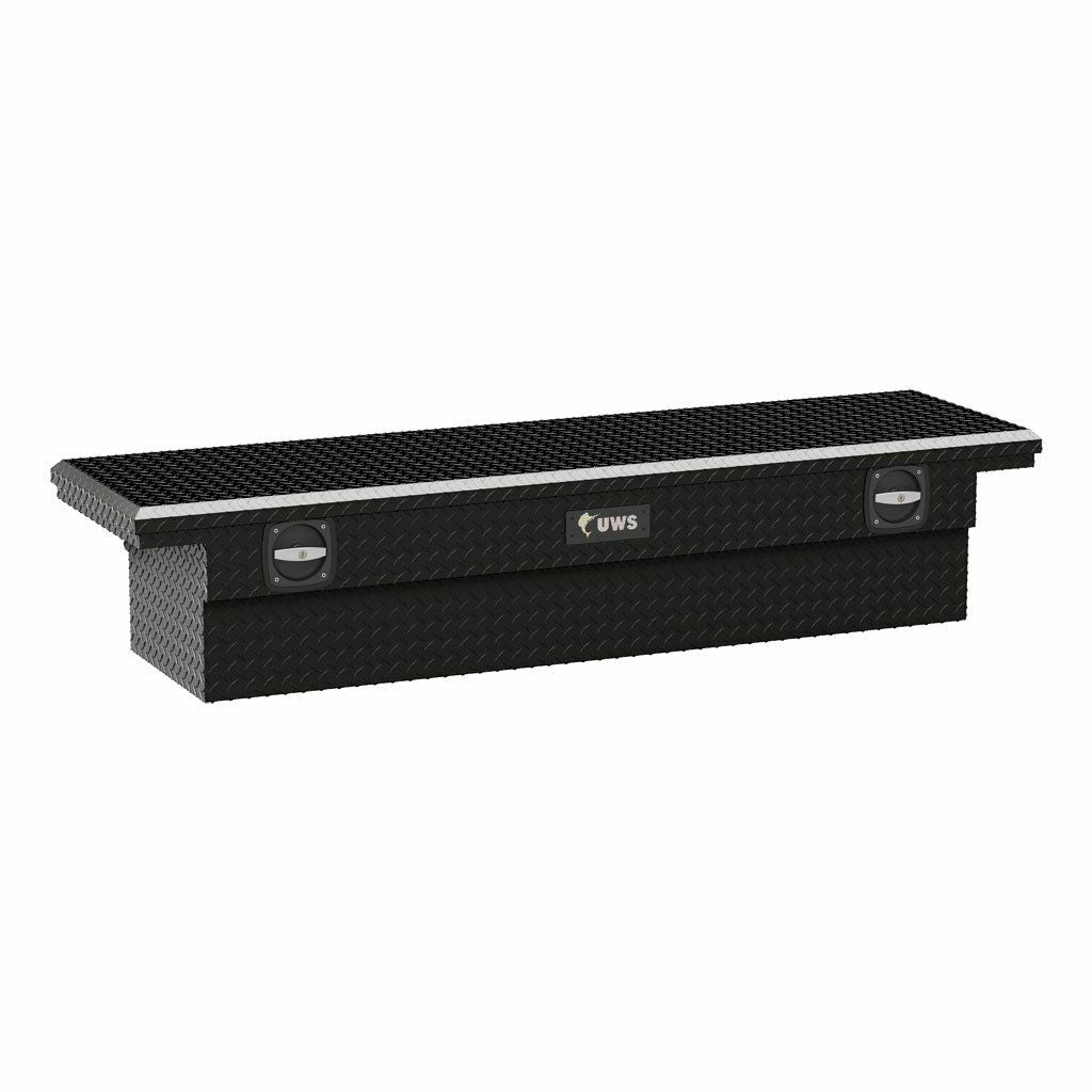 UWS GLOSS BLACK 72" SECURE LOCK TRUCK TOOL BOX, LOW PROFILE SL-72-LP-BLK