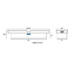 UWS TBD-69 69 inch Aluminum Gullwing Crossover Toolbox Deep