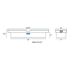 UWS TBD-69 69 inch Aluminum Gullwing Crossover Toolbox Deep