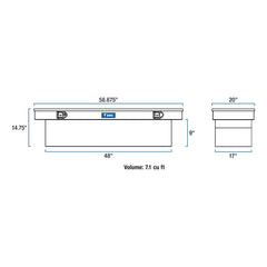 UWS TBS-58 58 inch Aluminum Single Lid Crossover Toolbox