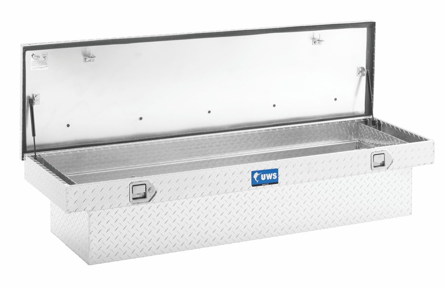 UWS TBS-60-A 60 inch Aluminum Single Lid Crossover Toolbox Angled