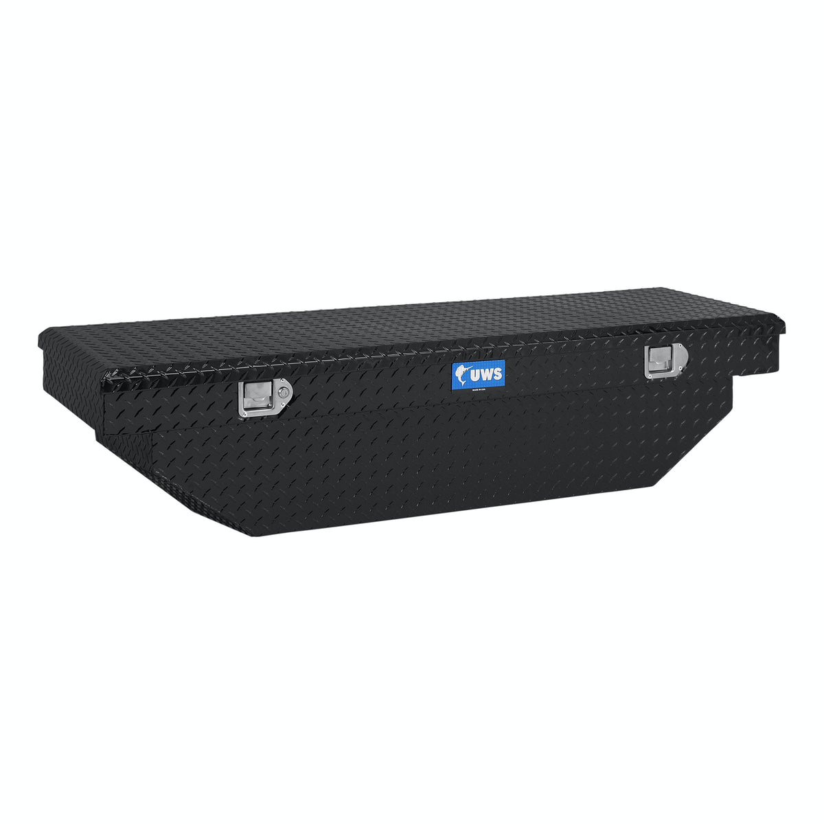 UWS TBS-63-A-BLK 63 inch Aluminum Single Lid Crossover Toolbox Angled Black