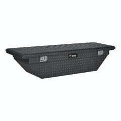 UWS TBS-63-A-LP-MB 63 inch Aluminum Single Lid Crossover Toolbox Low Profile Angled Matte Black