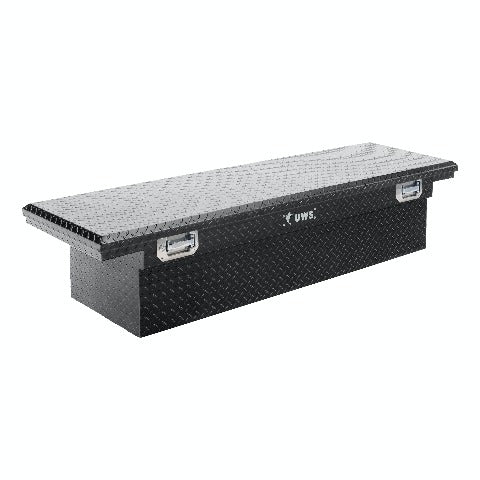 UWS TBS-69-LP-PH-B 69 inch Aluminum Single Lid Crossover Toolbox Pull Handle Low Profile Black