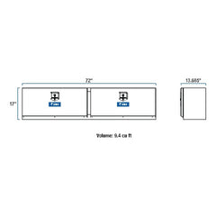 UWS TBTS-72 72 inch Aluminum Topsider Tool Box Double Door