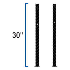 UWS TBTS-LEGS-BLK Replacement Topside Truck Tool Box Leg