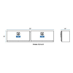 UWS TBUB-72 72 inch Aluminum Underbody Box Double Door