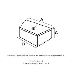 UWS TBV-34 34 inch Aluminum Trailer Chest Box Chest
