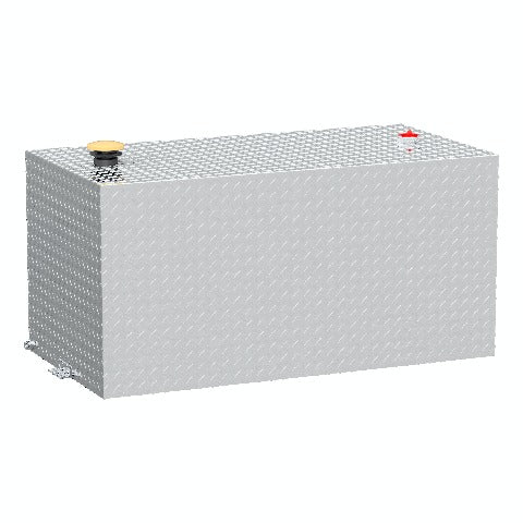 UWS TT-100-RT-T-P 100-Gallon Rectangle Bright Aluminum Transfer Tank